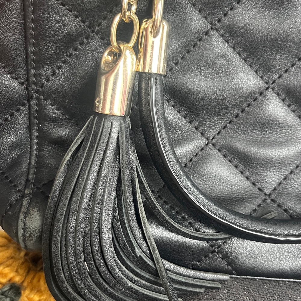 Kate Spade Black Quilted Clutch with Gold Accents - Picture 4 of 17